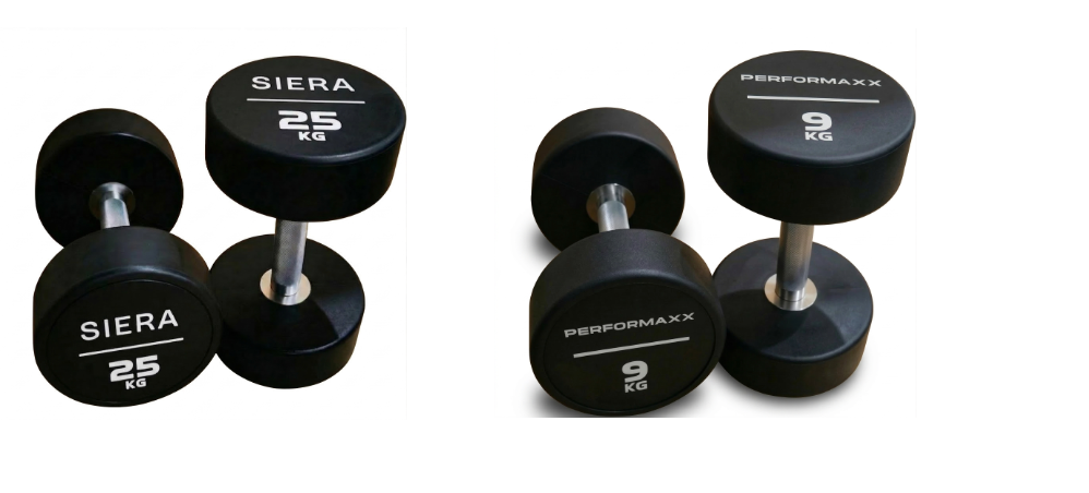 CPU Dumbbells — Laser Printed custom branding