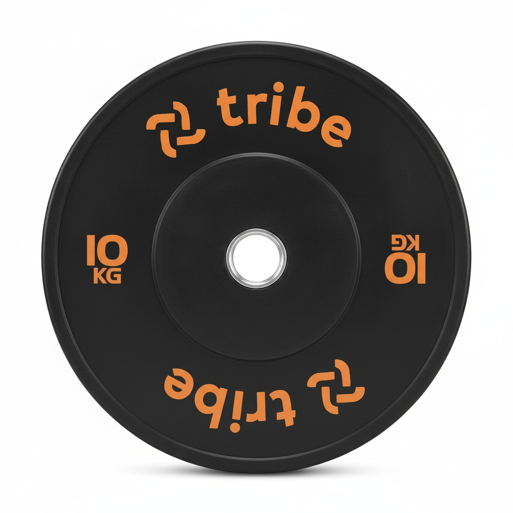 Black bumper plate with custom laser printing