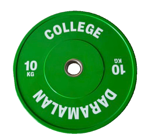 Colour bumper plate with custom laser printing — green