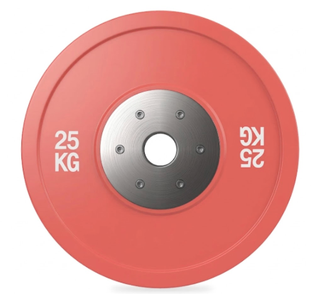 Competition bumper plate with custom laser printing