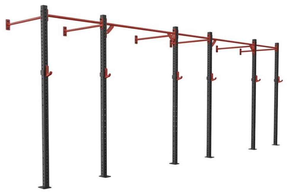 Freestanding rig with custom colour uprights